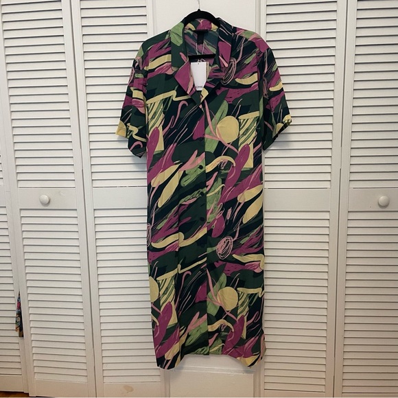 Monki print dress size L New - Picture 1 of 4